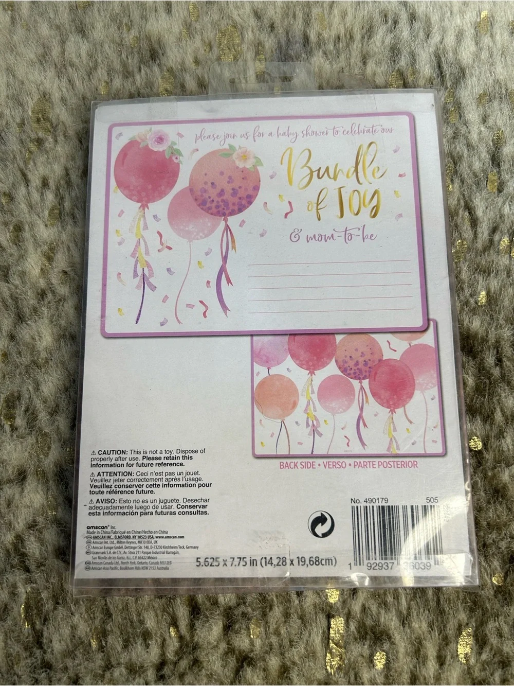 5 for $25🔥Baby Shower Pink Invitations- Set of 8- New